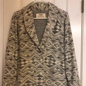 Wildfang Thurman patterned grandpa cardigan
